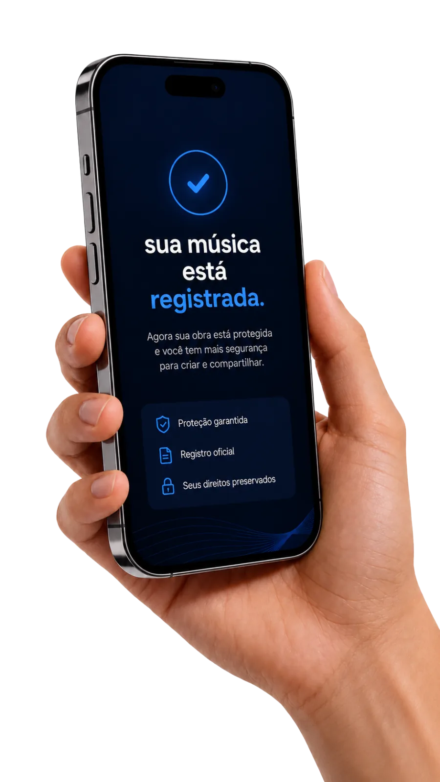 Área autoral do Registro do Compositor no celular
